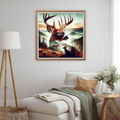 ARPADAMO Diamond Art Kits for Adults,Deer Diamond Painting Kits 14 x 14in - color: DP00698