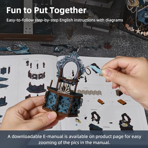 CCCDF Book Nook Kit, DIY 3D Wooden Puzzle Song of The Sirens - color: Song of the Sirens