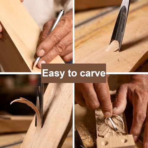 24-Piece Solid Wood Carving Blocks & Whittling Kit for Adults & Beginners - 3 Sizes Natural Wood Craft Supplies for DIY, Christmas Decor, Home Arts, Woodworking Class - size: 3 Sizes-24Pcs