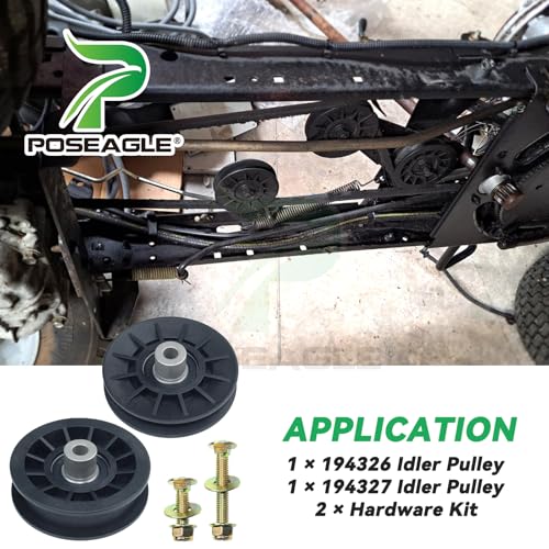 532194326 Idler Pulley with 532194327 Pulley for YTH2348 Mowers - size: 1x532194326+1x532194327