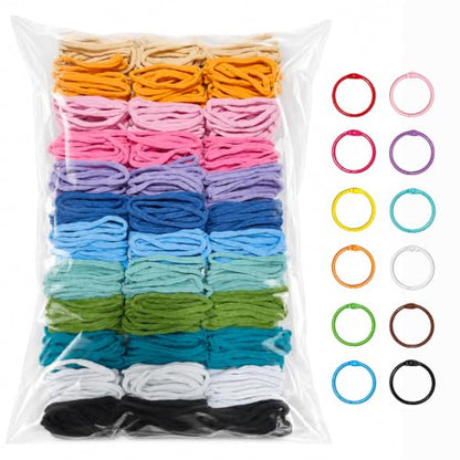 SOOHAOLISS 492PCS Cotton Loops for Potholders 10" with 12 Pastel Colors - color: 10‘’ 492pcs in 12 Pastel Colors