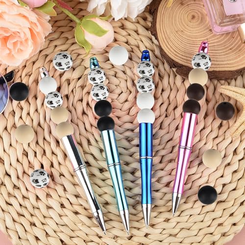 ASTARON 100 Pcs 15mm White Black Brown Silicone Beads for Keychain Making - color: Black Brown Series