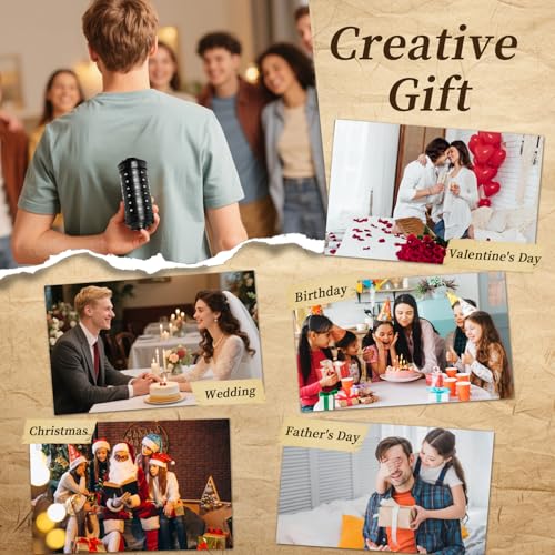 CoEjokno Da Vinci Code Numeric Cryptex Money Puzzle Box for Cash Gift, Jewelry Box with Hidden Compartment, Unique Puzzle Gift for Adults Brain Teaser Valentine’s Day Wedding & Anniversary Present - color: Black