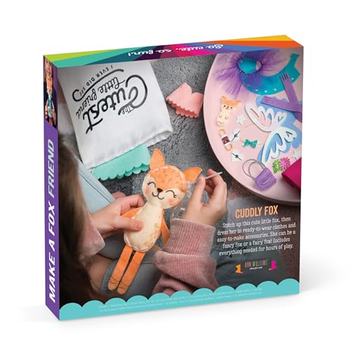 Craft-tastic – Make a Fox Friend Craft Kit – Learn to Make 1 Easy-to-Sew Stuffie with Clothes & Accessories - style: Make a Fox Friend Craft Kit