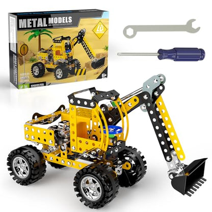 Lucky Doug Stem Building Projects Toys for Kids Boys 8 9 10 11 12 Year Old, Metal Building Construction Model kit, Building Blocks DIY Toy - style: 9904