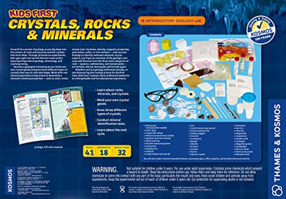 Thames & Kosmos Kids First Crystals, Rocks & Minerals Science Experiment Kit, Intro to Geology, Mineralogy & Crystal Growing for Early Learners