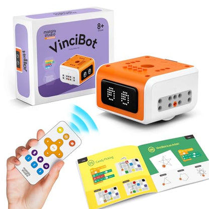 VinciBot Coding Robot for Kids 8-12, Scratch & Python STEM Toy