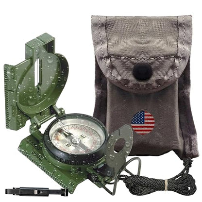 Cammenga Military Grade Phosphorescent Lensatic Compass, Made in USA
