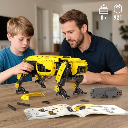 Mould King Robot Dog Building Blocks,Remote/Programmable Control, 15075 STEM Toy with APP Control Set for Adults, Birthday Gift Toy for 14+, Featuring Power Module & Educational Model