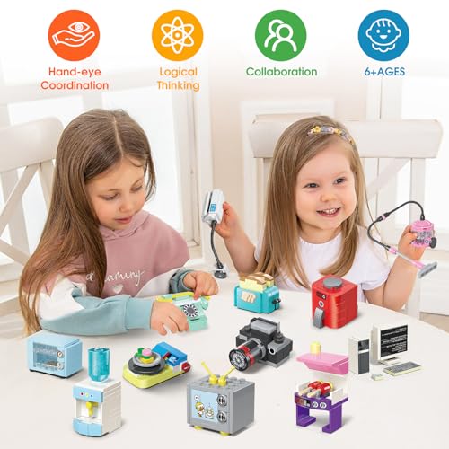 Building Toys for Girls Gift, Mini Building Blocks Appliances for Kids, STEM Building Blocks Party Favors Prizes for Birthday Christmas Easter - 12 Pack - style: Appliances
