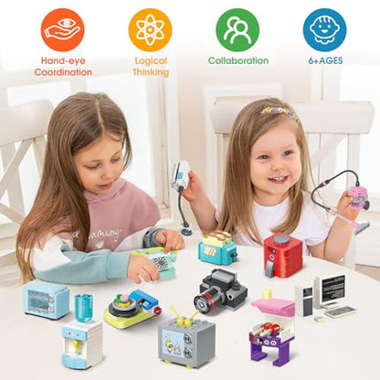 Building Toys for Girls Gift, Mini Building Blocks Appliances for Kids, STEM Building Blocks Party Favors Prizes for Birthday Christmas Easter - 12 Pack - style: Appliances