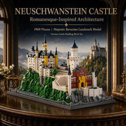 Neuschwanstein Castle Architecture Building Block Set 1969 Pcs - style: Neuschwanstein Castle