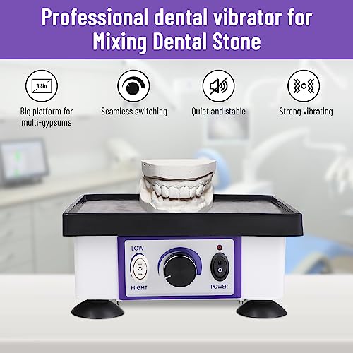 Lab Vibrator, 8 x 6 Inch Square Shaker Oscillator Gypsum, 120W