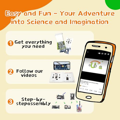 eUda+ STEM Walkie-Talkies Kit for 12-14 Sciience Kits for Kids Age 13-15 Teen Boys Gift Idea 16-18 Soldering Projects DIY Electronic Kits for 15-18 Family Games (Soldering Version, BTB) - color: Soldering Version, Bear-transparent Black (Btb)