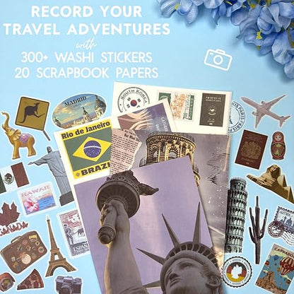 Travel Stickers for Scrapbooking & Journaling - Travel Scrapbook Supplies - color: Tales of Travel