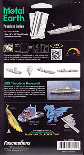 Metal Earth Premium Series USS Theodore Roosevelt CVN-71 3D Metal Model Kit Fascinations