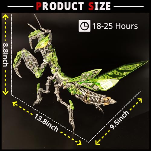 3D Metal Puzzles for Adults, Metal Model Kits Difficult Metal Building Kit - color: Green