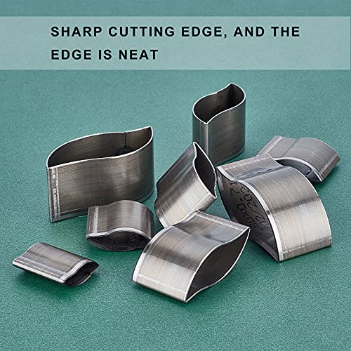 PH PandaHall 8 Size Punching Die Set, Leather Craft Cutter Punch Hole Hollow Drop Wallet Cutter Leather Cutting Belt Puncher Cutting Tools for DIY Leather Craft Leaf Shape - color: Leaf, size: 8 Sizes (20-53mm)