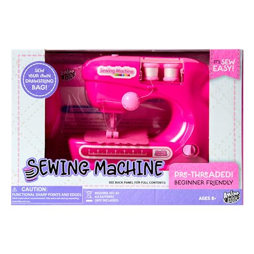 Anker Play 500659/DOM Starter Sewing Machine for Kids with Ruler and Needle, 6 Pieces, Pink