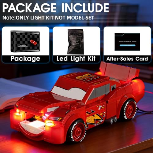 LED Light for Lego 77255 Lightning McQueen Set, Light Kit Compatible with Lego 77255 Building Blocks Model, Not Included The Model Set - style: 77255