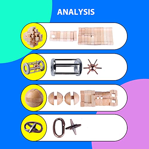 Wooden and Metal Puzzles Gift for Kids, Teens, and Adult - style: Stlyle E