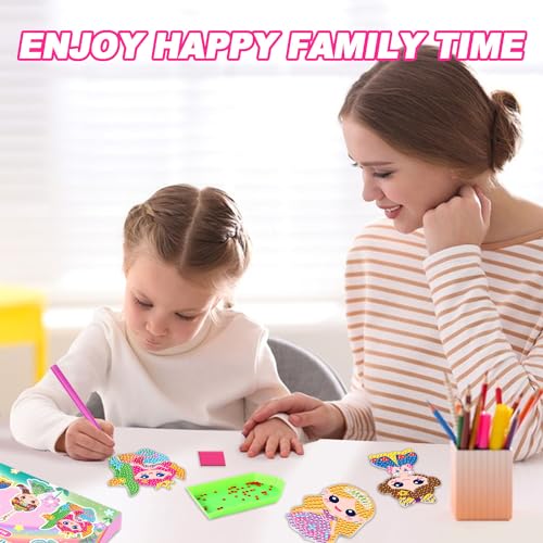 Labeol Diamond Art Kits for Kids with 5D Diamond Creat Your Own GEM Keychains Arts and Crafts for Kids Ages 8-12 Christmas Stocking Birthday Gifts for Kids 6+ - style: Princess