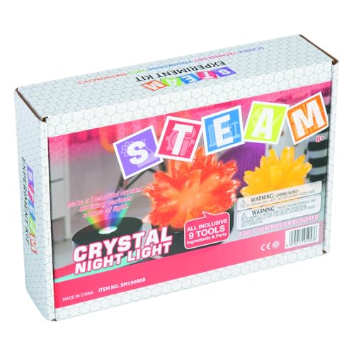 Fun Express 8 1/4" x 6 3/4" STEAM Crystal Night Light Science Kit - 7 Pieces