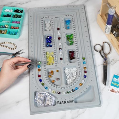The Beadsmith Bead Board, Grey Flocked - size: 40" - 3 Channel
