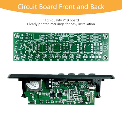 EIELE Soldering Practice Kit - Multi-Function Speaker with AUX & TF Playback, Voice-Activated Level Indicator, Dual Channel, Black Case - color: Black case