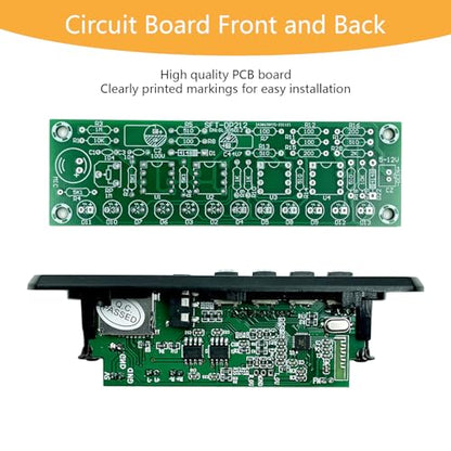 EIELE Soldering Practice Kit - Multi-Function Speaker with AUX & TF Playback, Voice-Activated Level Indicator, Dual Channel, Black Case - color: Black case