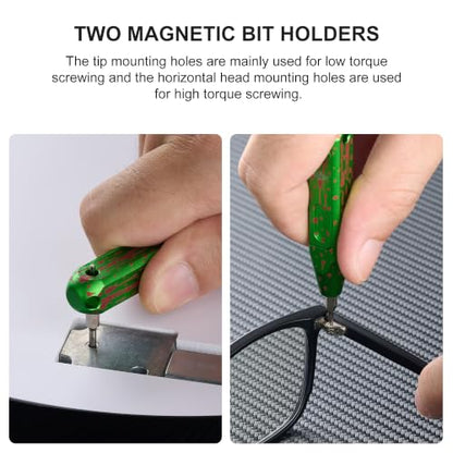 OKNIFE Otacle D1 6061 Aluminum 9-in-1 Small EDC Pocket Screwdriver - color: Zombie Green