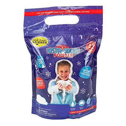 Steve Spangler Science Insta-Snow Powder, STEM Activity for School and Homeschool Activities, Fun & Safe Science Kits, Kids Make Fluffy Snow In Seconds, Top Sensory Toy For Classrooms, 14 oz - size: 14 oz