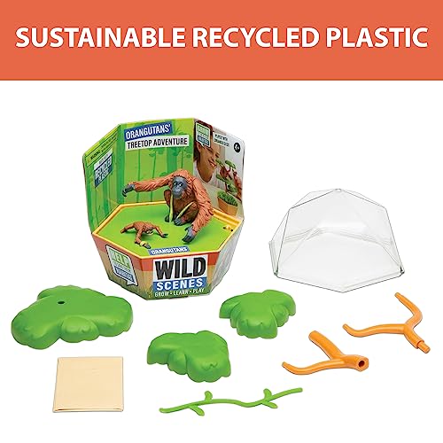 Wild Scenes Orangutans' Treetop Adventure - Grow & Play Kit Environmentally Friendly Wildlife Conservation Toy - Animal Playset for Kids Ages 4 and Up - style: Orangutans' Treetop