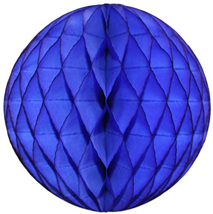 Dark Blue Honeycomb Balls, Set of 3 (12 inch, 8 inch, 5 inch) - color: Dark Blue