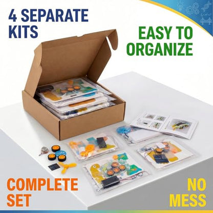 STEM Toys for Kids Ages 8-12 | 4-in-1 Science Kit Build Engineering Projects | Educational Toys Gift for Boys & Girls Age 8 9 10 11 12 Year Old