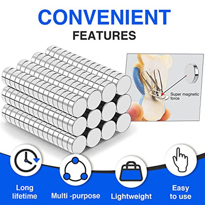 TRYMAG 180Pcs Small Strong Neodymium Magnets - color: Silver, size: 5x2mm-180Pcs
