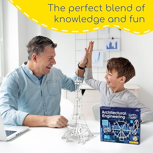 Thames & Kosmos Architectural Engineering | Science Experiment & Model Building Kit | Build 26 Models of Structures & Structural Elements | A Parents' Choice Gold Award Winner 14.6 Inches