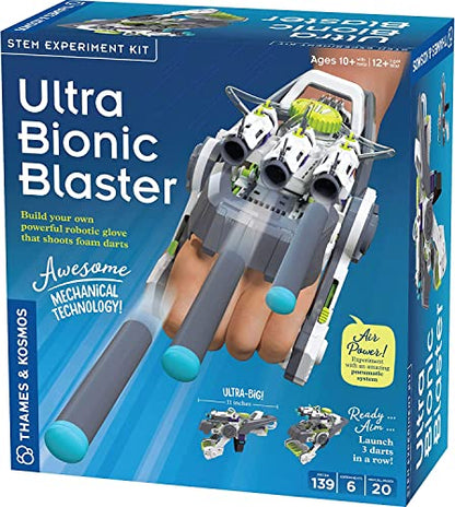 Thames & Kosmos Ultra Bionic Blaster STEM Experiment Kit | Construct a Robotic Foam Dart Blasting Glove | Challenging Build, Learn About Mechanical Technology & Engineering