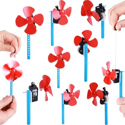 10 Bulk STEM Fan Kits for Kids, Party Favors Birthday Return Gifts Science Toys STEM Kit, Educational Classroom Crafts Projects for Boys, Summer Activities 8 9 10 Year Old