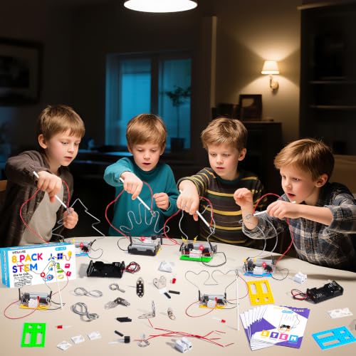 STEM Toy Science Kits, 8 Set Electric Circuit Boy Crafts for Kids Age 8-12