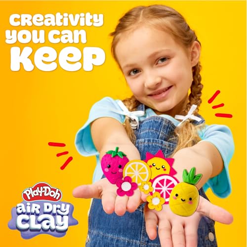 Play-Doh Scented Air Dry Clay, 2-Pack Summer Bundle, 1 Pink Strawberry, 1 Yellow Pineapple, Arts and Crafts, Craft Supplies, Modeling Clay for Kids, Toddler Party Favors, Goodie Bag Stuffers - color: Summer