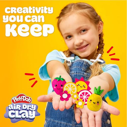 Play-Doh Scented Air Dry Clay, 2-Pack Summer Bundle, 1 Pink Strawberry, 1 Yellow Pineapple, Arts and Crafts, Craft Supplies, Modeling Clay for Kids, Toddler Party Favors, Goodie Bag Stuffers - color: Summer