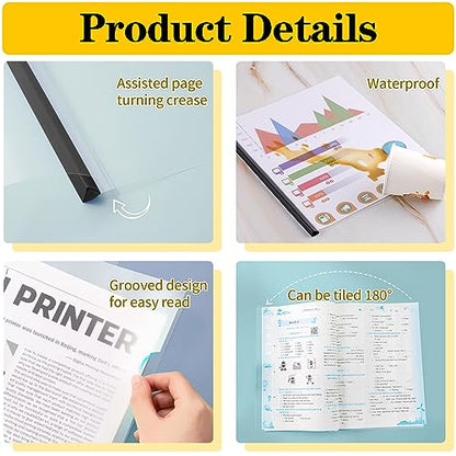 Report Covers with Sliding Bar, Clear Report Covers for Letter-Size Paper
