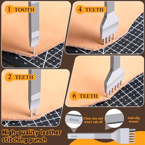 Leather Working Tools, Cutting Knife Edge Burnisher Stitching Punch
