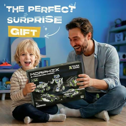 DOLIVE 5 in 1 STEM Robotics Kit, Building Block Set for Kids Ages 8-14, Remote Control and App Controlled Robot/Tank/Transporter/Scout/Engineering Vehicles, Birthday Gift for 8 9 10 11 12+ Years Old