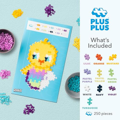 PLUS PLUS Puzzle By Number, Chick - 250 Piece Building Block Set - style: Chick