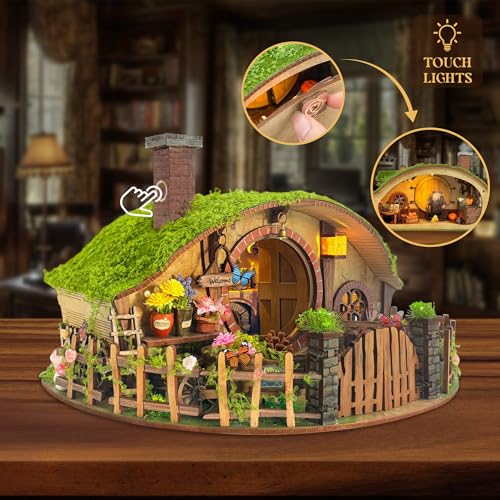 DIY Miniature House Kit The Magic Ring House 3D Wooden Puzzles - color: Diy Tiny House