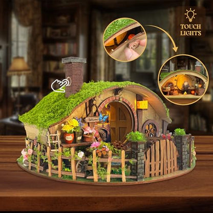 DIY Miniature House Kit The Magic Ring House 3D Wooden Puzzles - color: Diy Tiny House