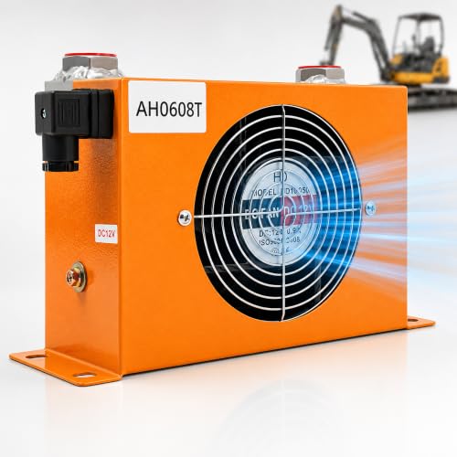 AH0608T-CA Hydraulic Air Oil Cooler 12V DC 60L/min 2MPa - color: AH0608T-CA Hydraulic Air Oil Cooler