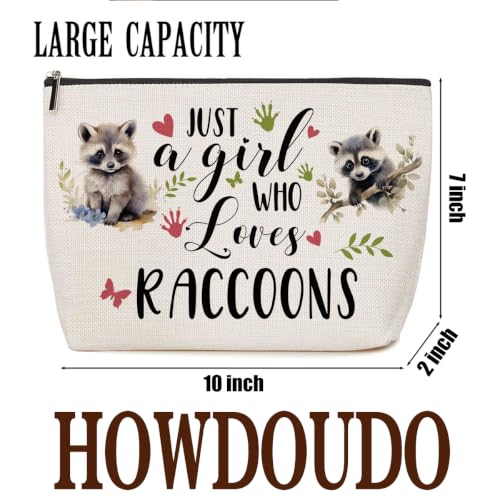Lovdazzles Raccoon Gifts for Girls Makeup Bag Funny Animal Cosmetic Bag - color: Multicolor 1759